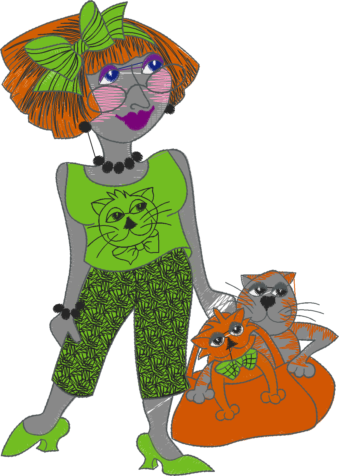 Ladies With Cats 1  (6)