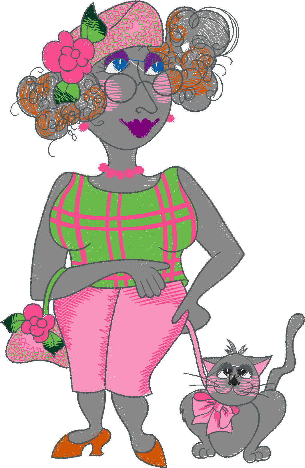 Ladies With Cats 1  (7)