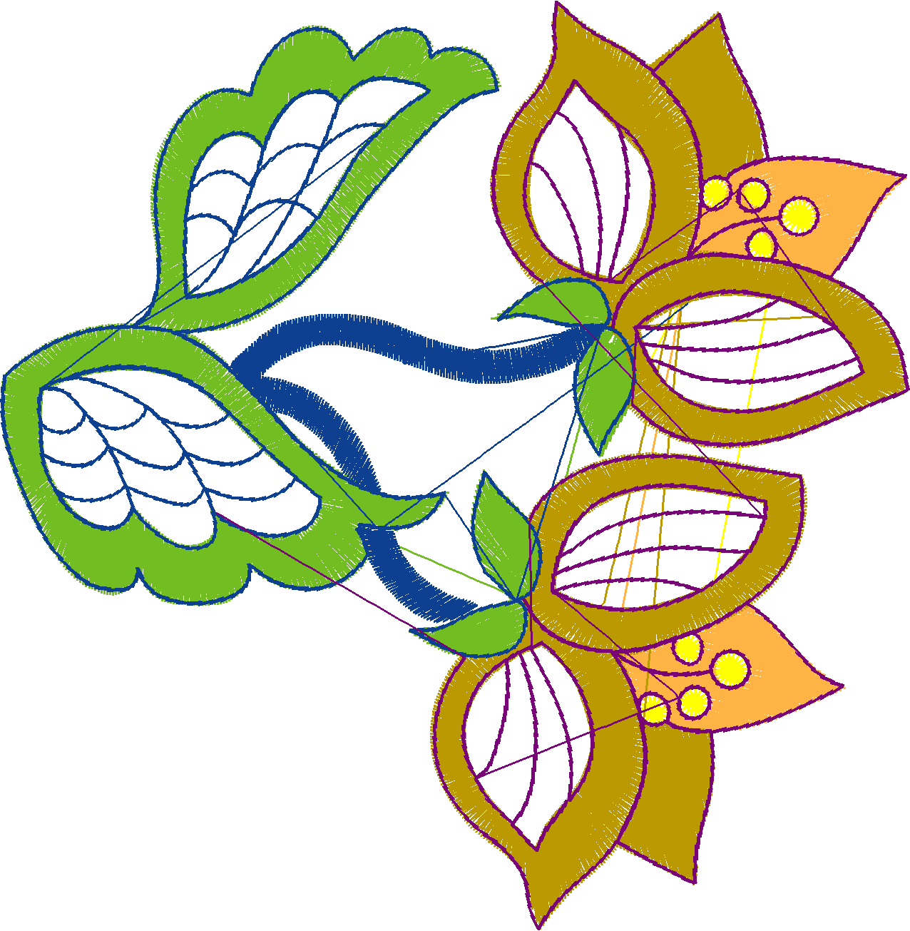 Large Jacobean Flowers 1 (10)