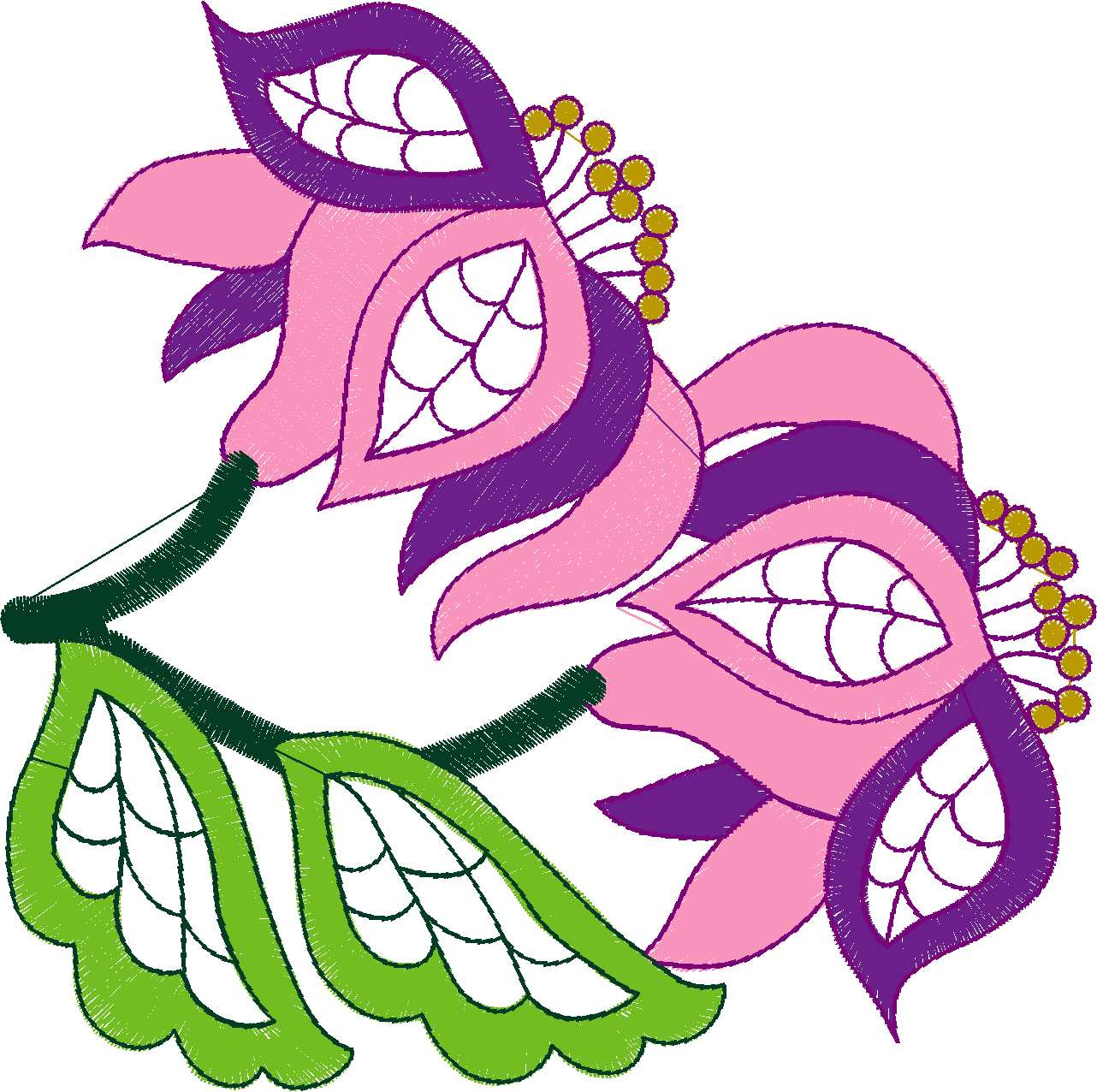 Large Jacobean Flowers 1 (2)