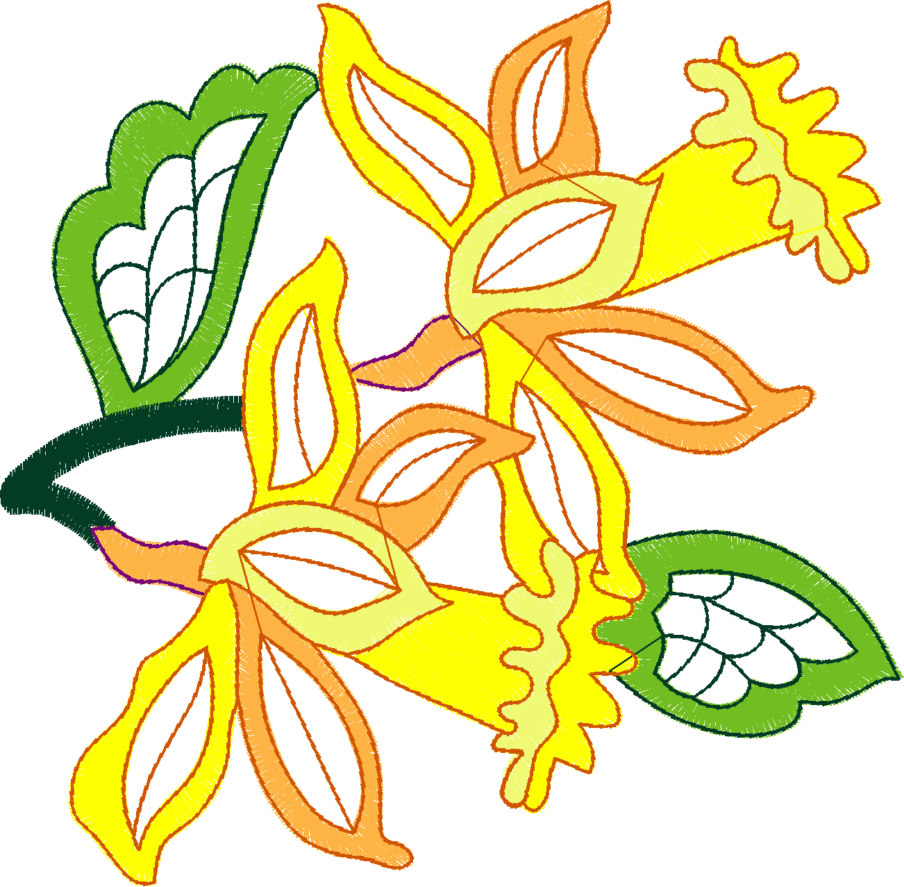 Large Jacobean Flowers 1 (4)