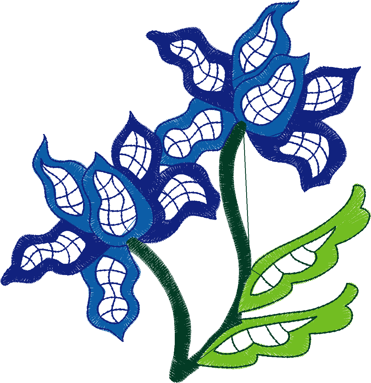 Large Jacobean Flowers 1 (9)