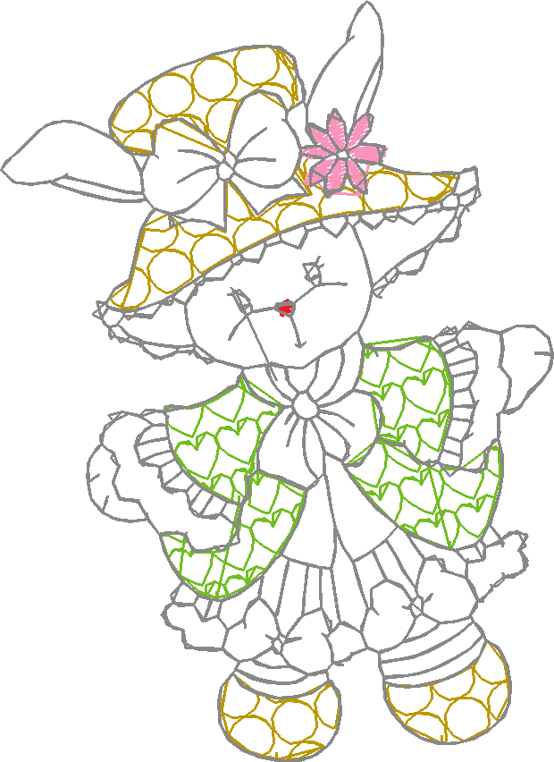 Lineart Easter Bunnies 1 (1)