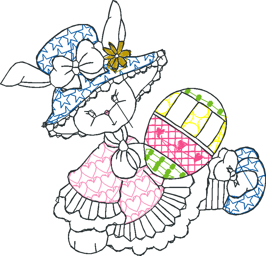 Lineart Easter Bunnies 1 (3)