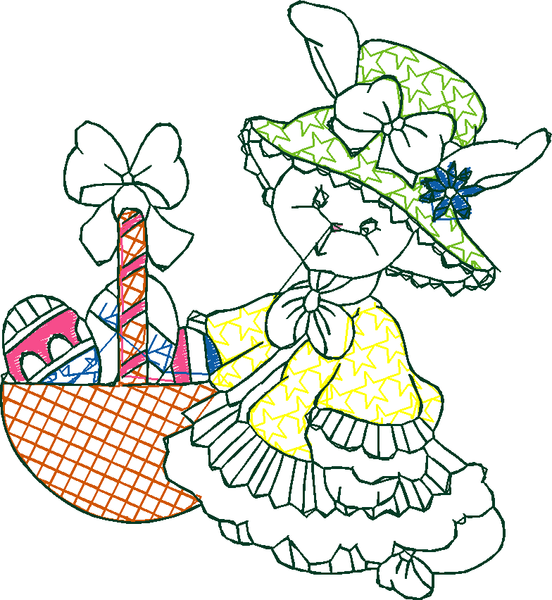 Lineart Easter Bunnies 1 (5)