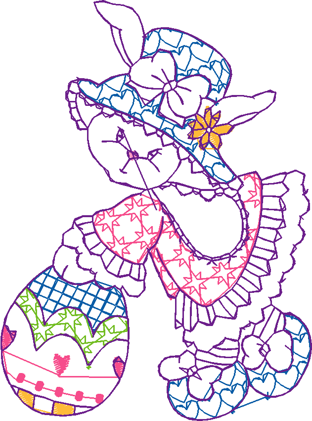 Lineart Easter Bunnies 1 (6)