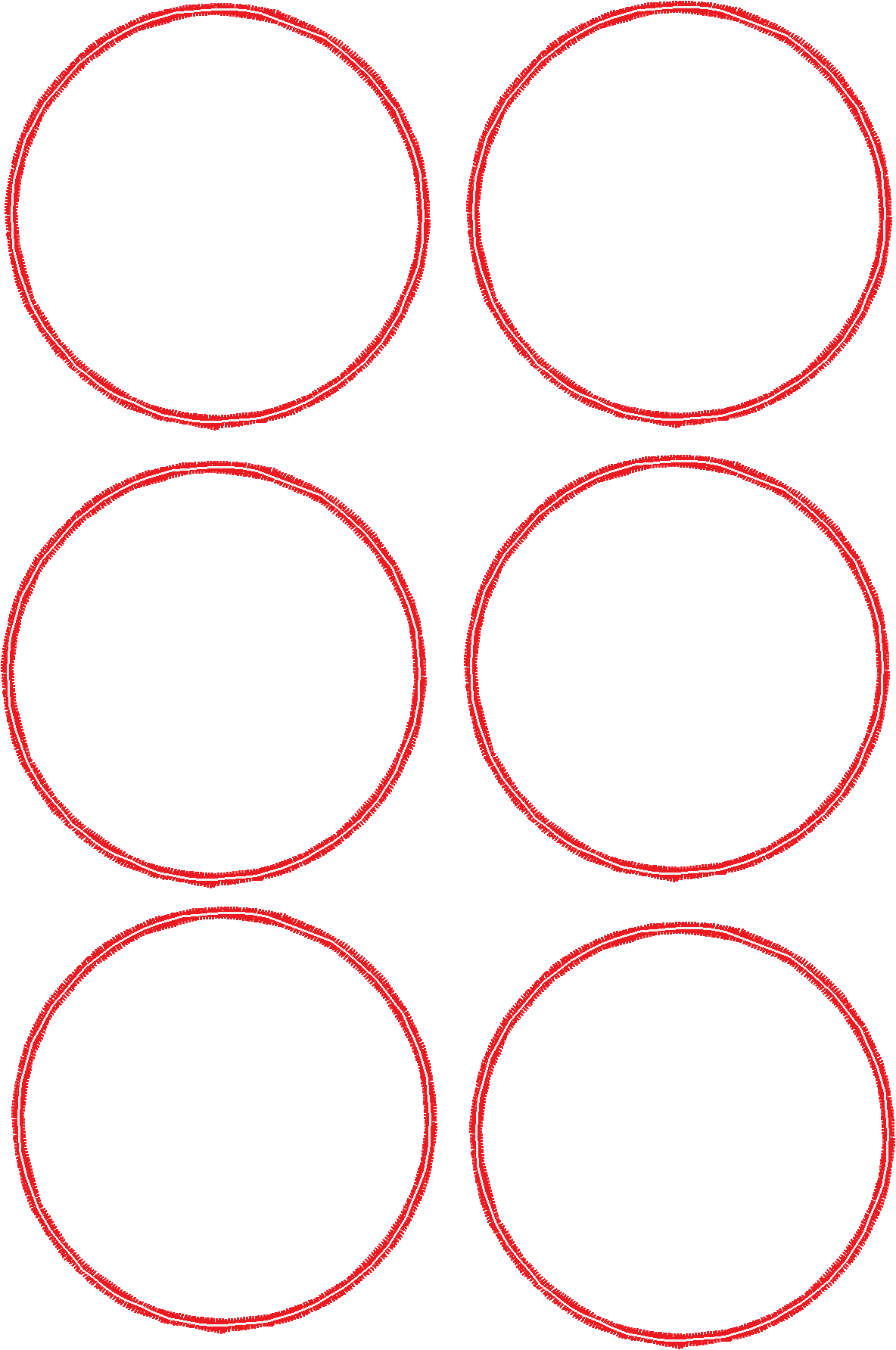 Dresden Plate Centre Circles For 15 Inch Plate
