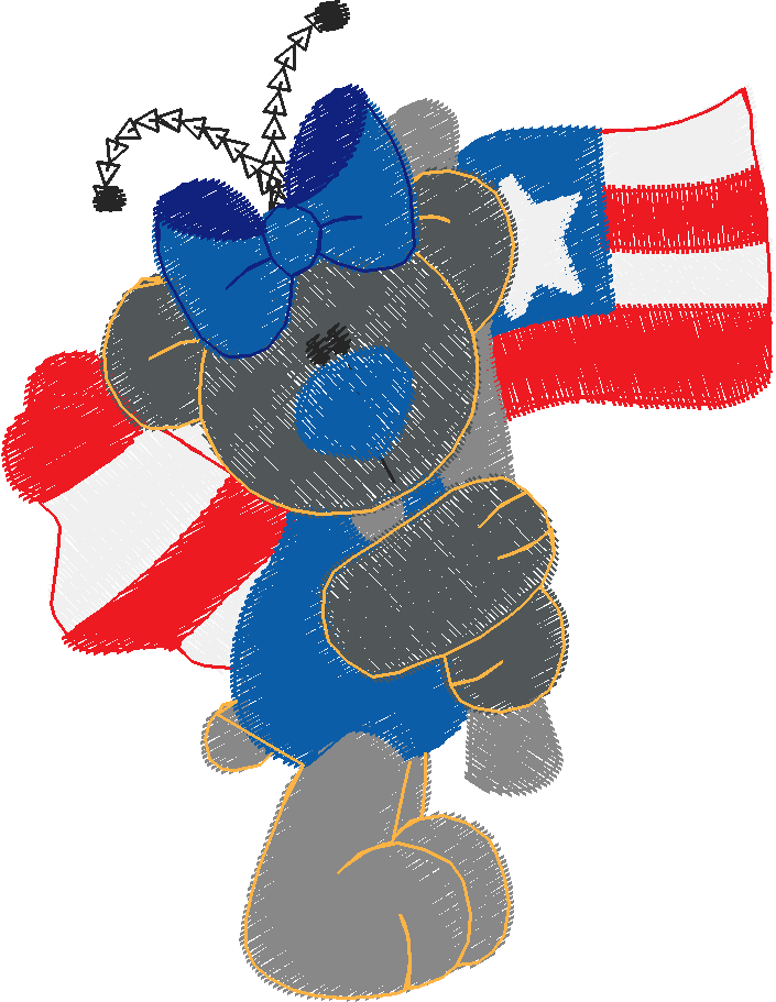 Patriotic Butterfly Bears 1  (6)