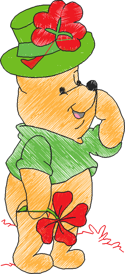 Pooh St Patricks Day