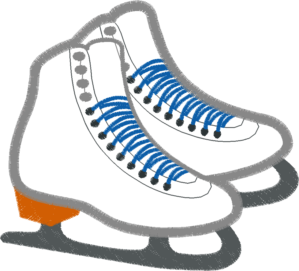Applique Ice Skates 2