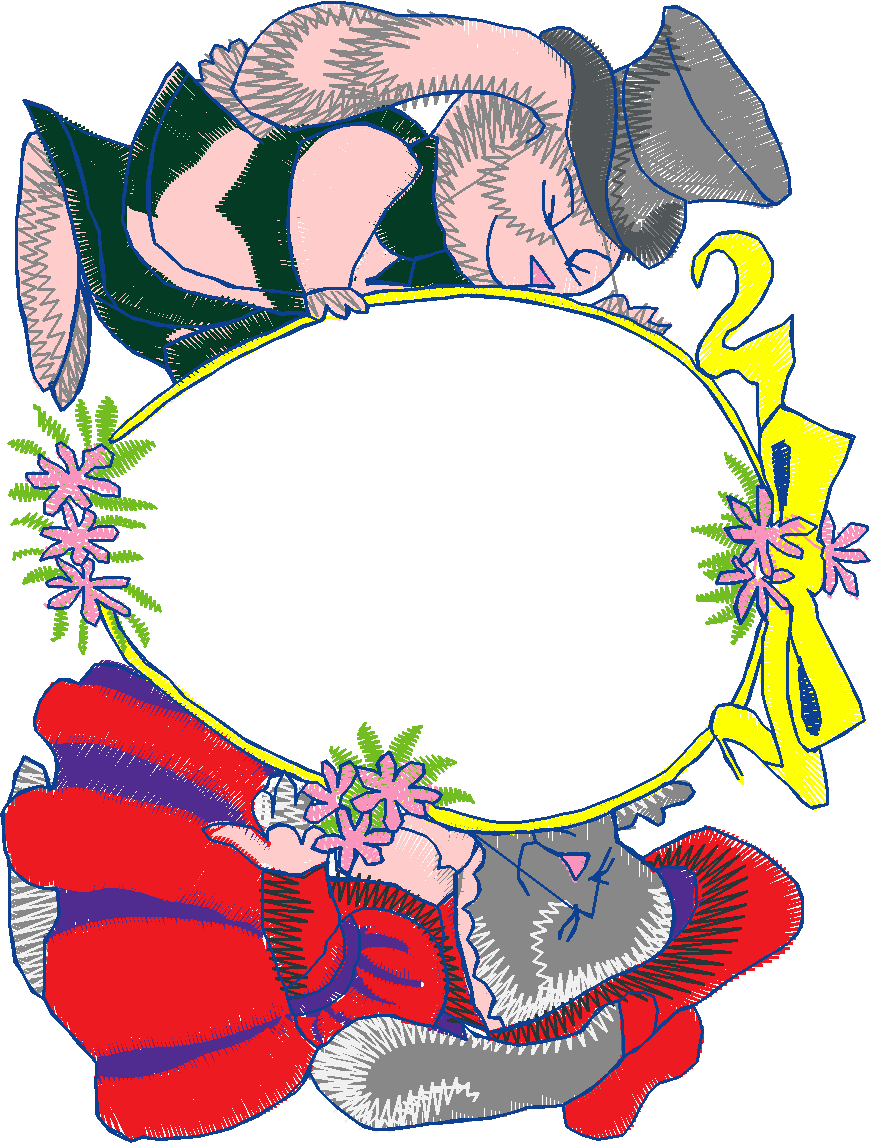 Bunnies With Oval