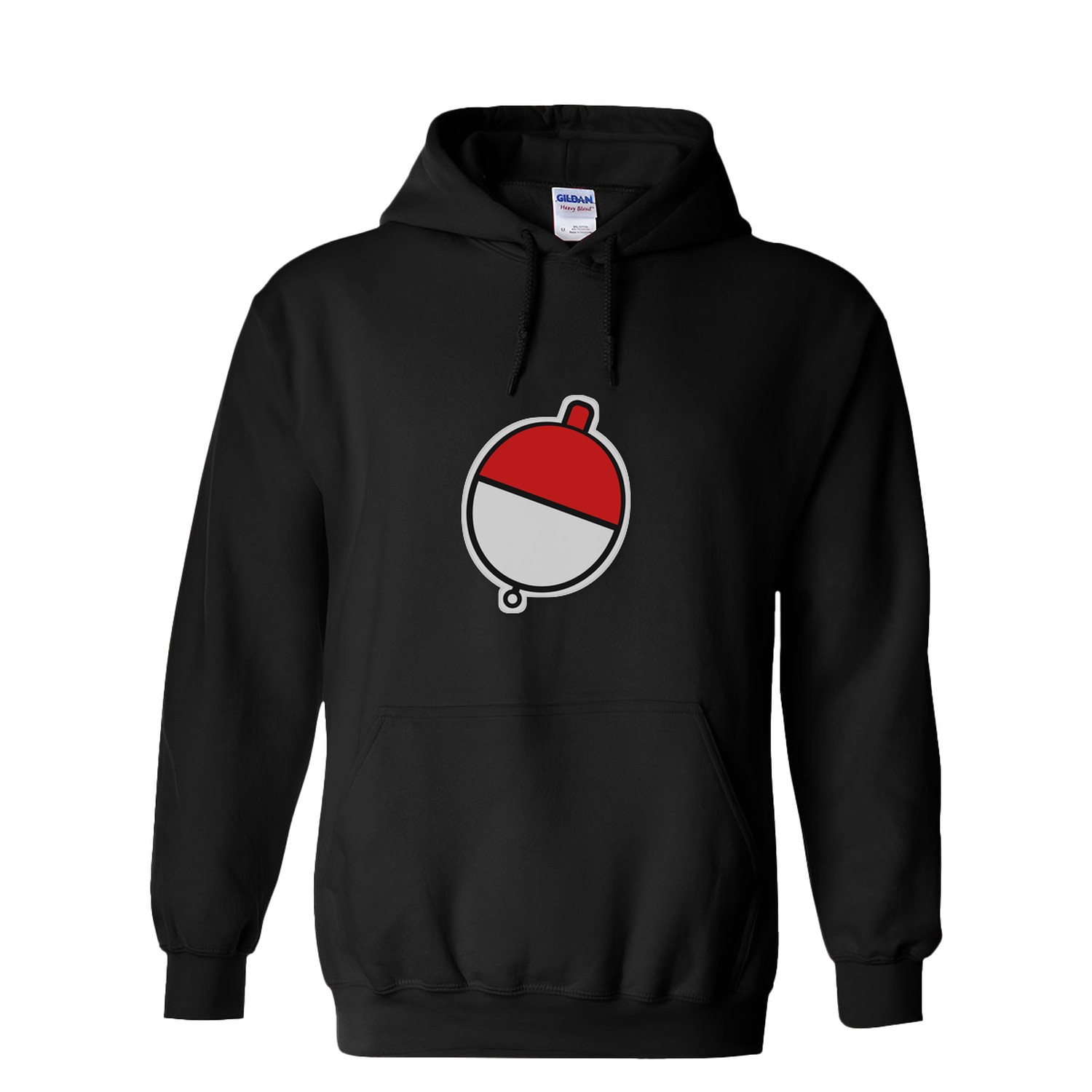 Dobber Hoodie — YessFish-dobber rood/wit (DTF)